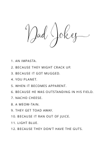 Dad Jokes ANSWER KEY: Toile de Jouy Safari Baby shower games
