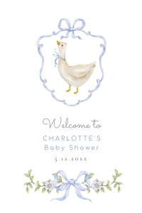 Silly Goose Baby boy shower Welcome sign design preview