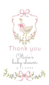 Pink Silly Goose Thank you tag template design preview