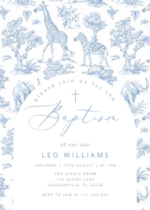Toile de Jouy Baby Boy Baptism Bundle design preview