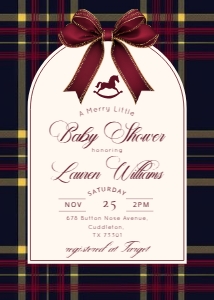 Holiday Baby Shower A merry Little Baby SHower invitation design preview