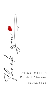 Love is in the air Valentines minimalist thank you tag template design preview