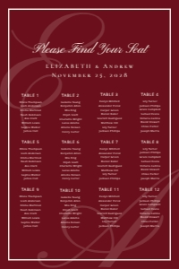 Monogram Seating Chart design preview