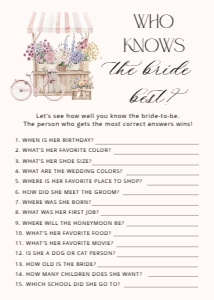 Off The Market Bridal Games design preview