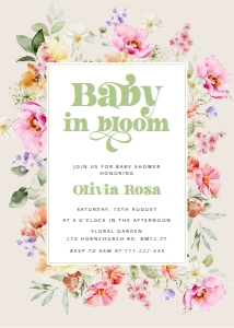 Wildflower Baby Shower Bundle design preview