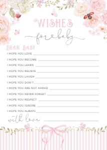Wishes for baby: Wildflower baby shower games