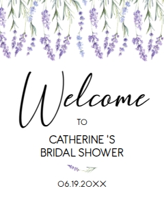 LavenderBridalWelcome16x20: Lavender Bridal Shower Welcome Sign, Printable Sign, Custom Welcome Sign, Editable Welcome Sign, Instant download