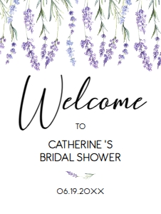 LavenderBridalWelcome18x24: Lavender Bridal Shower Welcome Sign, Printable Sign, Custom Welcome Sign, Editable Welcome Sign, Instant download