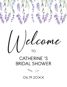 LavenderBridalWelcome8x11: Lavender Bridal Shower Welcome Sign, Printable Sign, Custom Welcome Sign, Editable Welcome Sign, Instant download