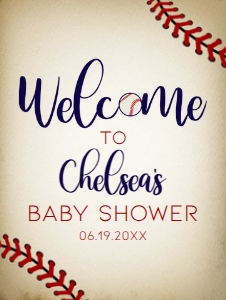 VintageBaseballBaby18x24: Vintage Baseball Baby Shower Welcome Sign, Printable Sign, Custom Welcome Sign, Editable Welcome Sign, Instant download