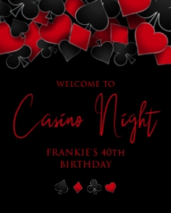 CasinoNightWelcome16x20: Casino Night Invitation Set, Casino Invitation, Las Vegas Party Bundle, Editable Invitation Bundle, Casino Party Decor, Poker Night Invites