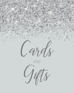 Silver Glitter Bridal Shower Sign Kit, Silver Glitter Signs, 4 Printable Wedding Signs, Glam Party Signs, Printable Signs, Corjl Template design preview