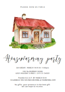 HouseHousewarming5x7: Rustic Housewarming Invitations, Printable Housewarming Invitation, New Home Party Invite, Housewarming Party Invite, Instant Download