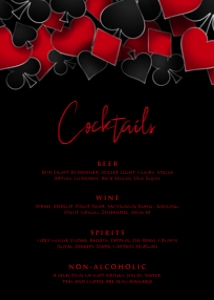 Casino Drinks Menu 5x7: Casino Night Invitation Set, Casino Invitation, Las Vegas Party Bundle, Editable Invitation Bundle, Casino Party Decor, Poker Night Invites