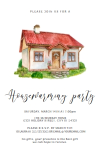 HouseHousewarming4x6: Rustic Housewarming Invitations, Printable Housewarming Invitation, New Home Party Invite, Housewarming Party Invite, Instant Download