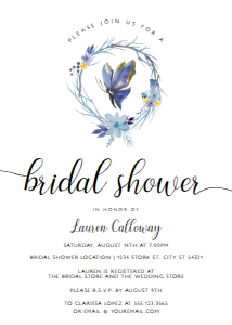 Butterfly Bridal Shower Invitation, Printable Invitations, Corjl Template, Spring Butterfly Theme, Blue Butterfly, Bridal Shower Invitations design preview