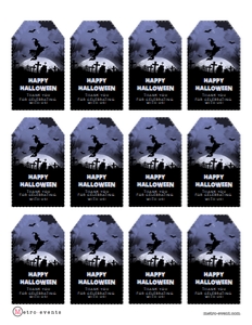 Witch Tags, Halloween Gift Tags, Halloween Gift Tags, Editable Favor Tags, Halloween Tags, Halloween Witch Printables, Corjl Editable File design preview