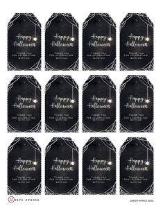 Spider Halloween Tags, Halloween Gift Tags, Halloween Gift Tags, Editable Favor Tags, Halloween Tags, Halloween Printables, Corjl File design preview
