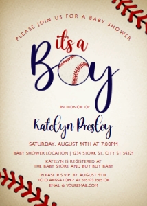 Editable Baseball Baby Shower Invitation Bundle, Printable Boy Baby Shower Bundle, Vintage Baseball Themed Invitation Kit, Corjl Template design preview