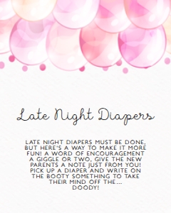 PinkBalloonLateDiaper8x10: Late Night Diaper Sign, Pink Baby Shower Sign, Instant Download, Baby Shower Sign, Balloon Themed Sign,Printable Shower Sign, Corjl Template
