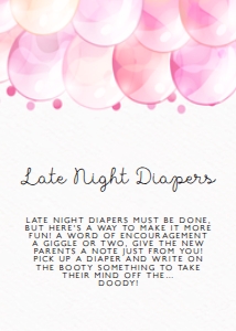 PinkBalloonLateDiaper5x7: Late Night Diaper Sign, Pink Baby Shower Sign, Instant Download, Baby Shower Sign, Balloon Themed Sign,Printable Shower Sign, Corjl Template