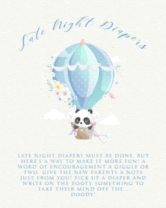 Editable Late Night Diaper Sign, Panda Baby Shower Sign, Instant Download, Baby Panda Shower Sign, Printable Baby Shower Sign Corjl Template design preview