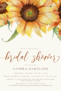 Sunflower Bridal Shower Invitation Set, Printable Invitations, Editable Files, Recipe Card, Instant download, Corjl Files, Country Themed design preview