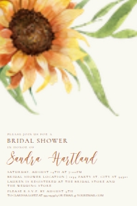 Rustic Sunflower Bridal Shower Invitations, Sunflower Themed Bridal Invitations, Corjl Template, Sunflower Bridal Invitation, Corjl Download design preview