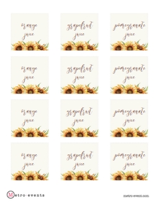 SummerSunflowerMimosaTags: Sunflower Mimosa Bar Sign, Printable Mimosa Bar Signs, Printable Wedding Sign, Bridal Shower Sign, Floral Mimosa Bar Signs, Instant Download