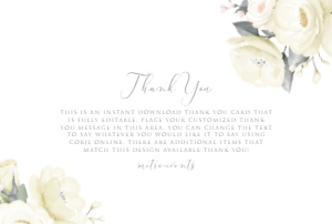White Floral Bridal Shower Invitation Set, Printable Invitations, Editable Files, Recipe Card, Instant download, Corjl Files, Rose Themed design preview