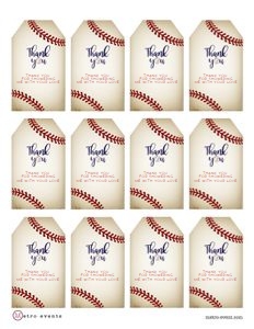 VintageBaseballFavorTags: Baseball Favor Tag, Baby Shower Gift Tags, Printable Favor Tags, Thank You Tags, Vintage Baseball Gift Tags, VIntage Baseball Tags, Corjl