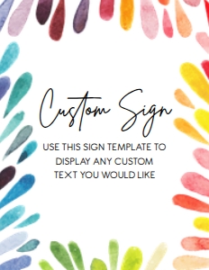 Custom Rainbow Signs, Rainbow Party Sign, Editable Party Sign, Instant Download, Bridal Shower Sign, Rainbow Themed Signs, Printable Sign design preview