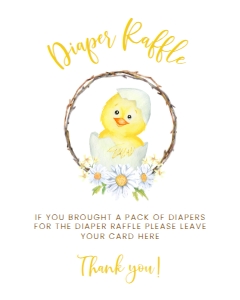 ChickbabyshowerDiaperRaffle8x10: Diaper Raffle, Chick Baby Shower, Instant Download, Chick themed, Baby Shower Raffle Sign, Printable Shower Sign, Farm Animal Baby Shower
