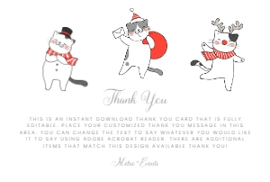 ChristmasCatsTY: Cat Christmas Invitation Set, Christmas Cats Invitation Bundle, Holiday Cats Party Kit, Editable Invite Kit, Printable Holiday Invite Kit