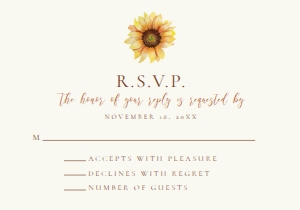 SummerSunflowerRSVP: Sunflower rsvp card, Rustic Country RSVP Card, RSVP Template, RSVP Postcard, Instant Download, Corjl Template, Enclosure Card, rsvp cards