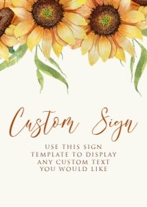 Sunflower Bridal Shower Custom Sign, Printable Custom Signs, Bridal Shower Signs, Editable Welcome Sign, Instant download, Hen Party Sign design preview