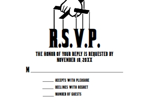 Black and White rsvp card, Mobster RSVP Card, RSVP Card Template, RSVP Card, Instant Download, Corjl Template, Enclosure Card, Response Card design preview