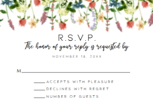 Botanical Floral Bridal Shower Invitation Set, Invitation bundle, Wildflower Invitation Kit, Bridal Shower Invitation Bundle, Corjl Template design preview