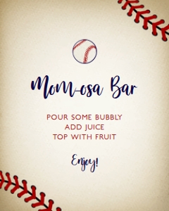 BabyBaseballMomosa8x10: Momosa Bar Sign, Baseball Themed, Corjl Template, Printable Mimosa, Editable Signs, Instant Download, Printable Sign, Baby Shower Mimosa Bar