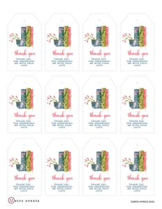 PinkBlueBookClubTags: Book Club Gift Tags, School Gift Tags, Editable Tags, Instant Download, Teacher Gift Tags, Corjl Template, Thank You Tag, Teacher Favor Tags
