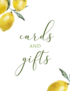 LemonBridalCardsGifts8x11: Lemon Bridal Shower Sign Kit, Lemon Themed Welcome Signs, Lemon Mimosa Signs, Custom Lemon Themed Signs, Printable Signs, Corjl Template