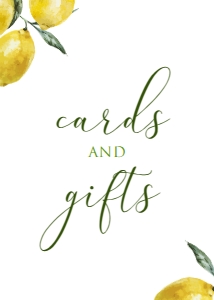 LemonBridalCardsGifts5x7: Lemon Bridal Shower Sign Kit, Lemon Themed Welcome Signs, Lemon Mimosa Signs, Custom Lemon Themed Signs, Printable Signs, Corjl Template