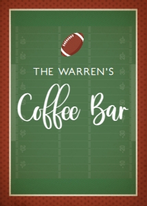 FootballCoffeeBar5x7: Football Coffee Bar Sign, Printable Coffee Bar Signs, Printable Coffee Bar Signs, Baby Shower Signs, Coffee Bar Signs, Instant Download