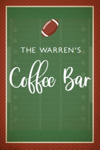 FootballCoffeeBar4x6: Football Coffee Bar Sign, Printable Coffee Bar Signs, Printable Coffee Bar Signs, Baby Shower Signs, Coffee Bar Signs, Instant Download