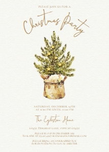 Rustic Christmas Tree Invitations, Christmas Invitation, Editable Invitation, Corjl Template, Printable Invitation, Holiday Party Invitation design preview