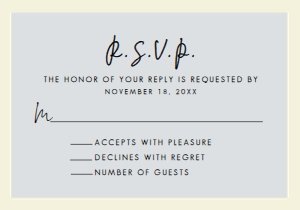 Retro RSVP card, RSVP Card Template, Grey and Ivory RSVP Card, Instant Download, Corjl Template, Enclosure Card, Response Card, Printable design preview