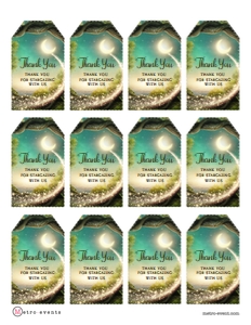 EnchantedEveningTags: Enchanted Forest Favor Tag, Glitter Gift Tags, Editable Gift Labels, Printable Favor Tag, Magical Gift Tag, Corjl Template, Forest Favor Tag