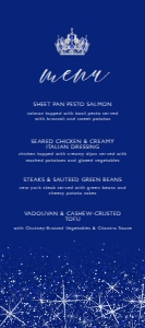 Royal Blue Glitter Food Menu, Custom Menu, Princess Food Menu, Dinner Menu, Editable Menu, Instant Download, Printable Menu, Corjl Template design preview