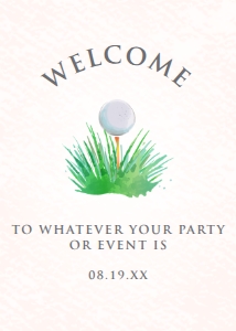 Golf Welcome Signs, Editable Party Signs, Instant Download, Golf Themed Signs, Printable Party Signs, Corjl Template, Golfing Welcome SIgns design preview