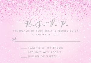 PinkGlitterSweet16RSVP: Pretty Pink RSVP card, Pink Glitter Card, rsvp Card Template, Instant Download, Corjl Template, Enclosure Card, Glitter rsvp card, Printable